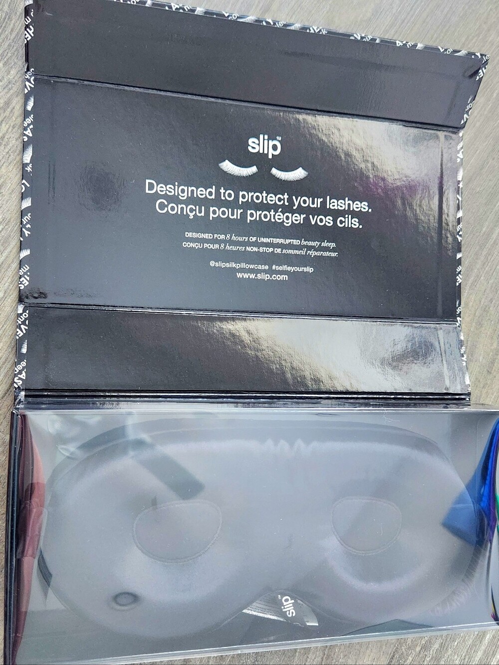 slip Black Lash-Protect Sleep Mask 100% silk. - Picture 8 of 9
